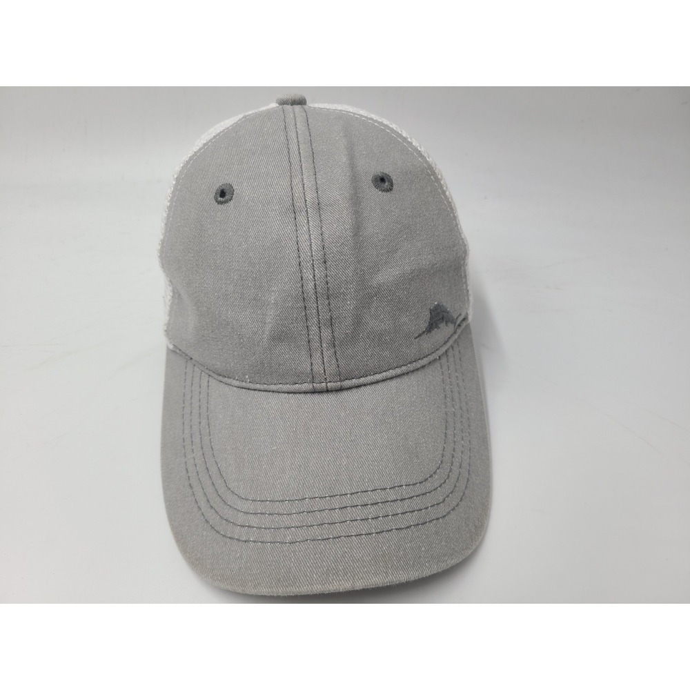 Tommy Bahama Baja Margarita Mesh Trucker Strapback Adjustable Hat Cap Gray White